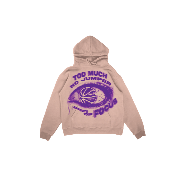 TOO MUCH HOODIE - DUSTY PINK